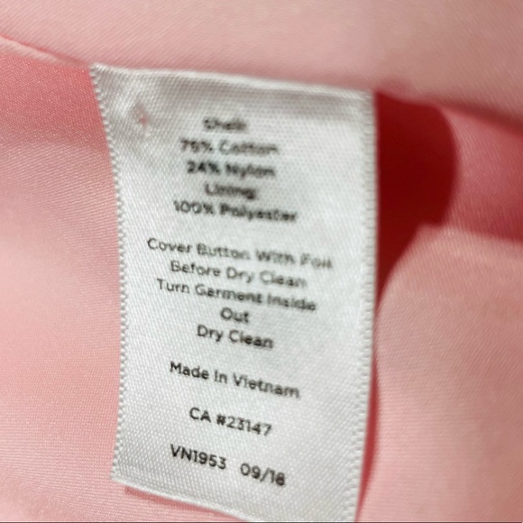 Talbots Petite Aberdeen Cotton Blend Pink Blazer - Picture 9 of 14